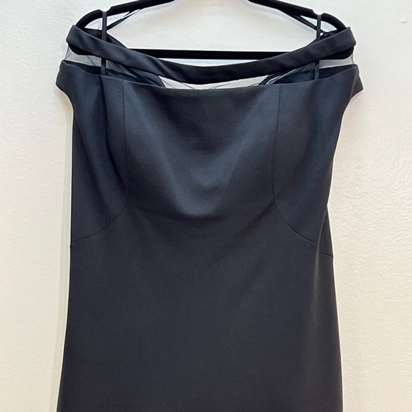 La Femme 29049 Off the Shoulder Sheer Neckline Gown - Picture 4 of 11